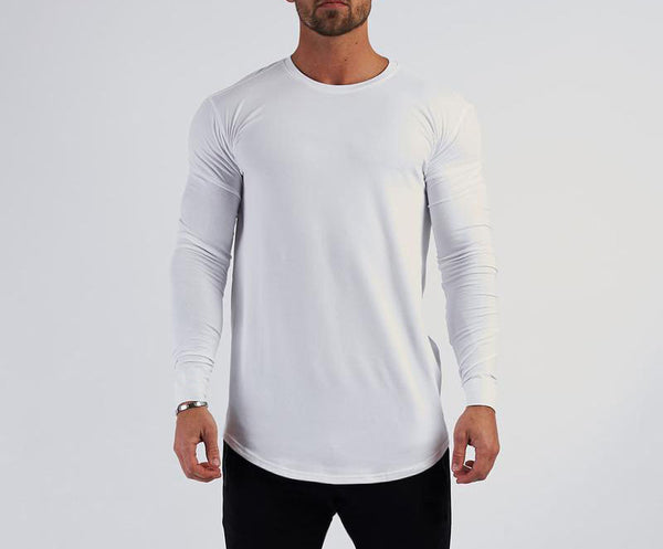 ONVTTO - Men's Slim-Fit Breathable Cotton Long Sleeve Sportswear