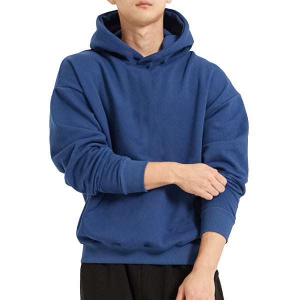 ONVTTO - Men's Solid Color Sporty Warm Casual Hoodie