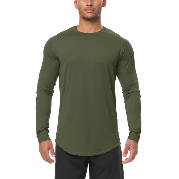 ONVTTO - Men's High-Elasticity Compression Long Sleeve for Fitness, Quick-Dryin