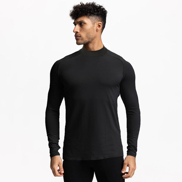 ONVTTO - Men's Mock Neck Fitness Compression Long Sleeve