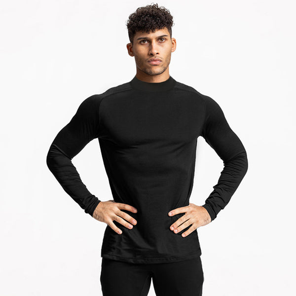 ONVTTO - Men's Mock Neck Fitness Compression Long Sleeve