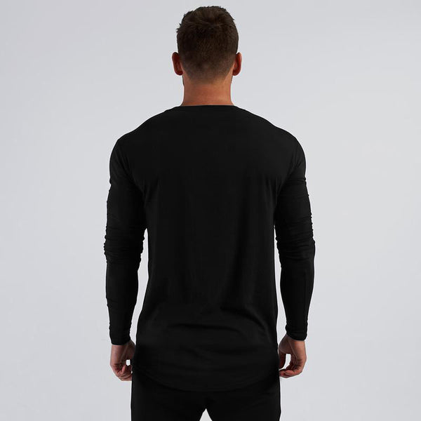 ONVTTO - Men's Slim-Fit Breathable Cotton Long Sleeve Sportswear