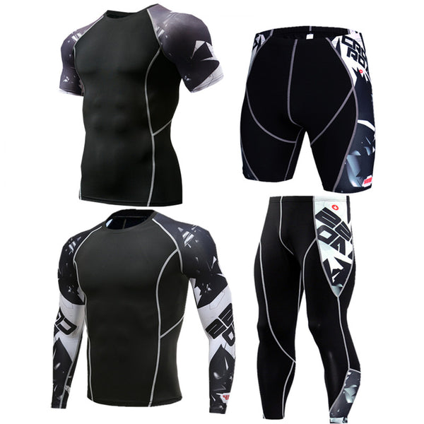 Onvtto - "Fighting" Men's Compression Sportswear 4 pcs