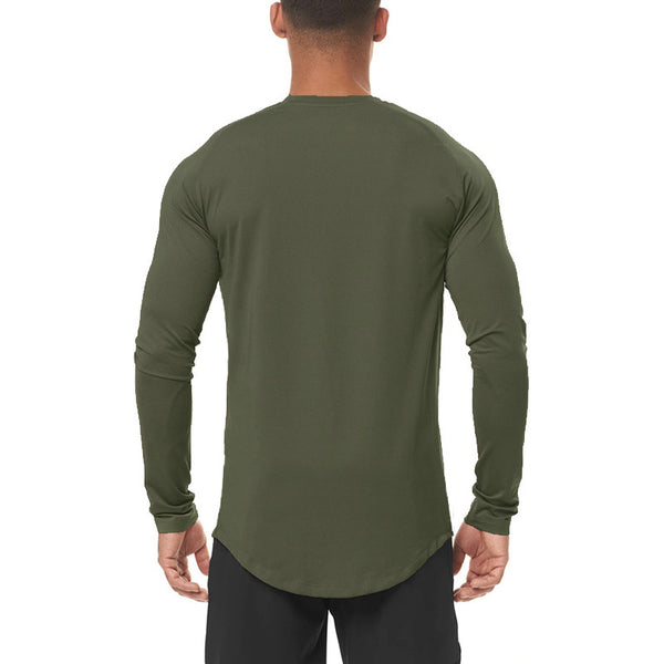 ONVTTO - Men's High-Elasticity Compression Long Sleeve for Fitness, Quick-Dryin