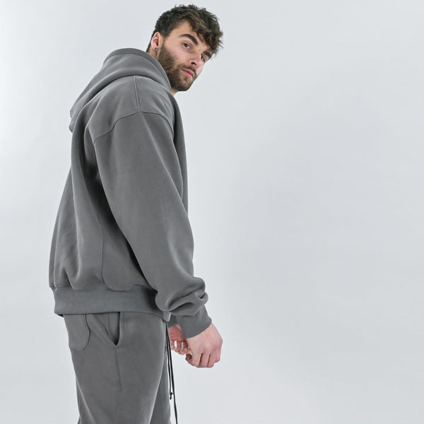 ONVTTO - Men's Casual Sports Fleece-lined Solid Color Two-Piece Set