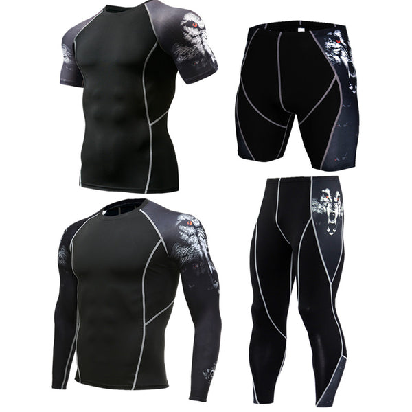 Onvtto - "Fighting" Men's Compression Sportswear 4 pcs