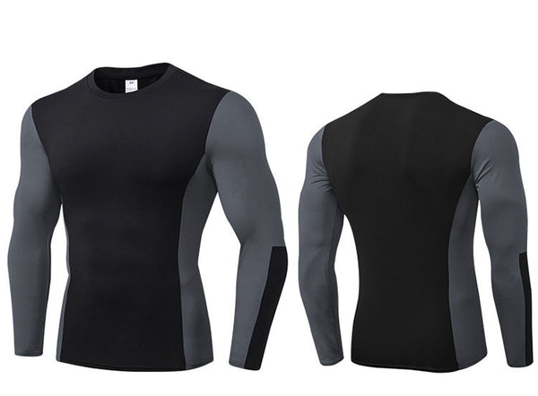 ONVTTO - Men's Running Fitness Quick-Dry High Elastic Sweat-wicking Training Compression Long Sleeve