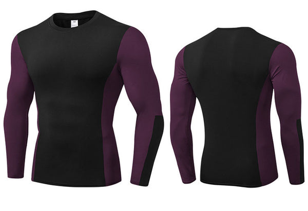 ONVTTO - Men's Running Fitness Quick-Dry High Elastic Sweat-wicking Training Compression Long Sleeve