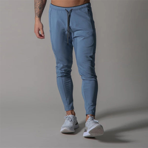 ONVTTO - Men's Running Cotton Slim Fit Jogger Pants with Zipper Casual Sweatpants