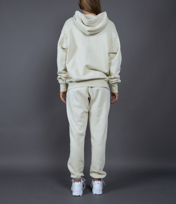 ONVTTO - Unisex Thickened Fleece Hoodie and Pants Set in Solid Color