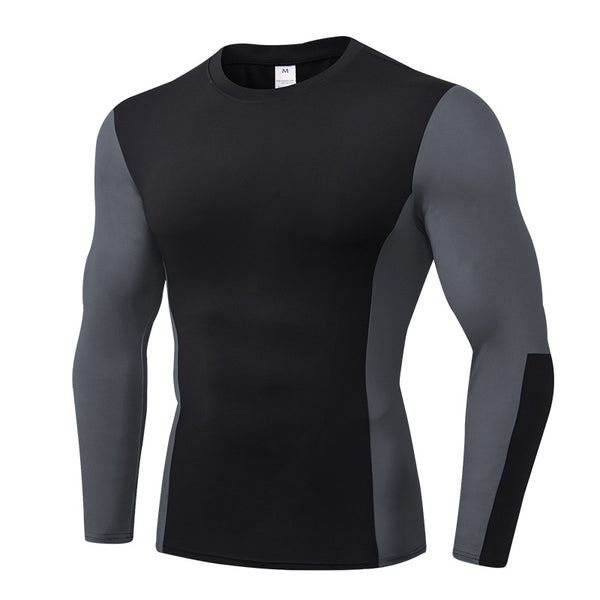 ONVTTO - Men's Running Fitness Quick-Dry High Elastic Sweat-wicking Training Compression Long Sleeve