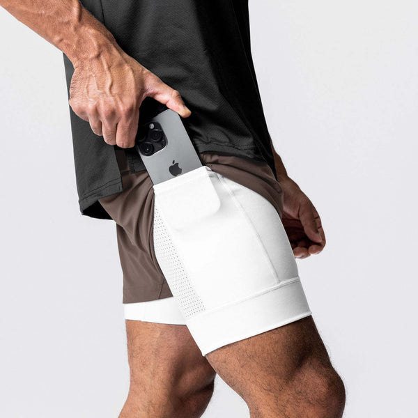 ONVTTO - Men's 2-in-1 Running Shorts for Fitness Training, Quick-Dry with Phone Pocket