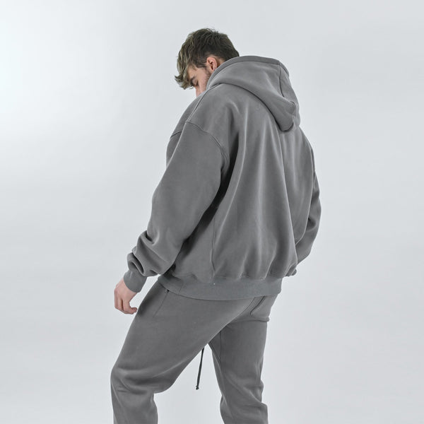 ONVTTO - Men's Casual Sports Fleece-lined Solid Color Two-Piece Set