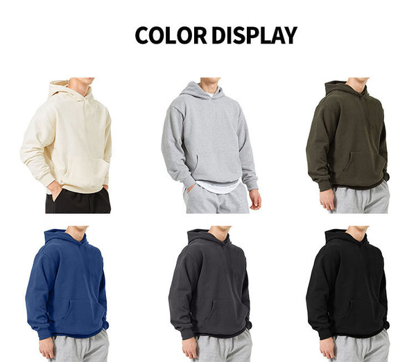 ONVTTO - Men's Solid Color Sporty Warm Casual Hoodie