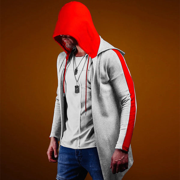 ONVTTO - Men's Side Pocket Casual Zip-Up Hoodie Sweater