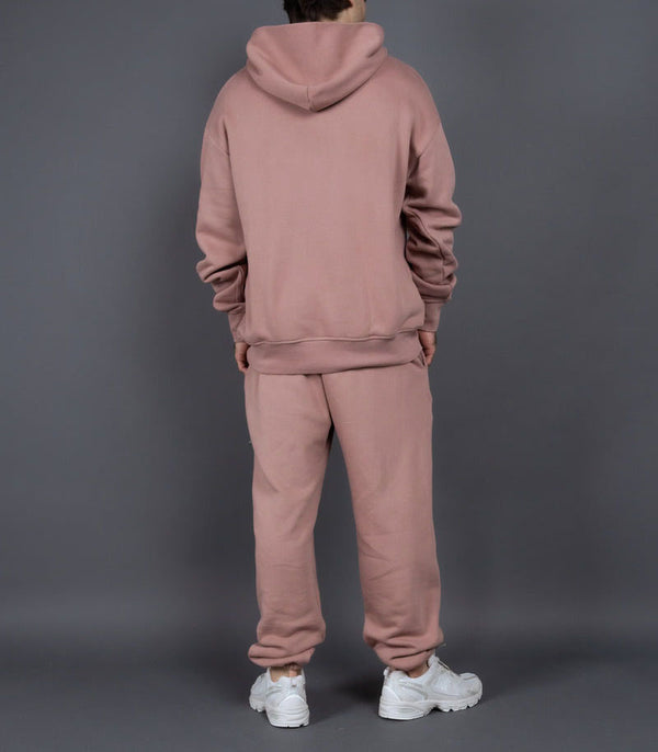 ONVTTO - Unisex Thickened Fleece Hoodie and Pants Set in Solid Color