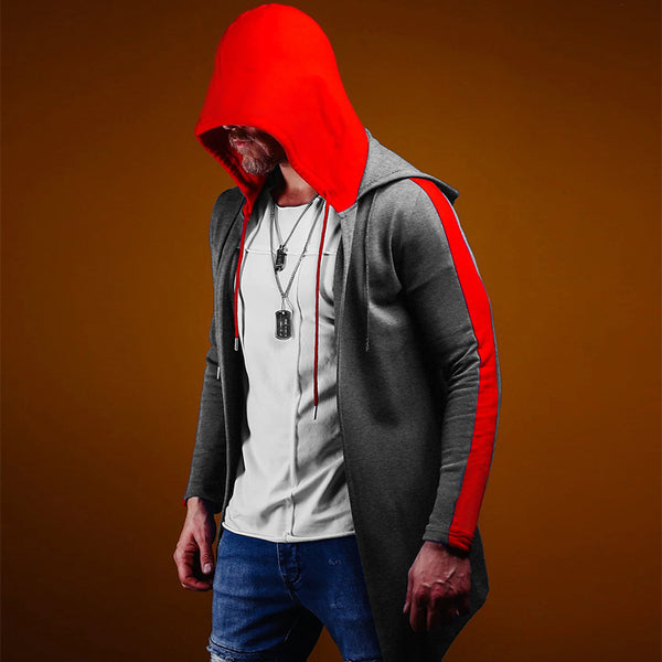 ONVTTO - Men's Side Pocket Casual Zip-Up Hoodie Sweater