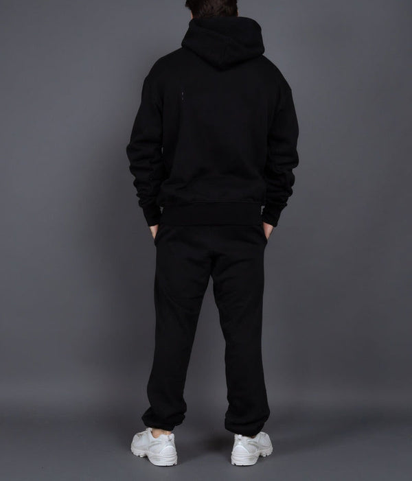 ONVTTO - Unisex Thickened Fleece Hoodie and Pants Set in Solid Color