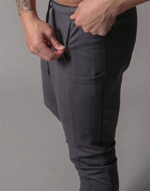 ONVTTO - Men's Running Cotton Slim Fit Jogger Pants with Zipper Casual Sweatpants