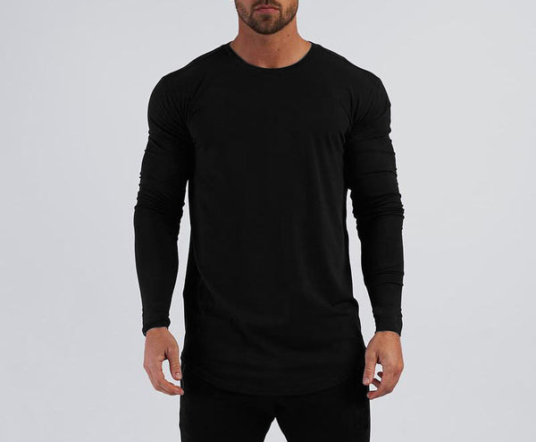 ONVTTO - Men's Slim-Fit Breathable Cotton Long Sleeve Sportswear