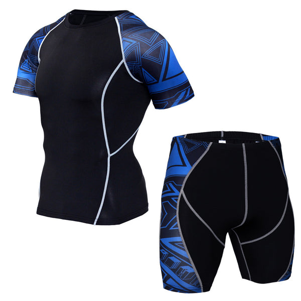 Onvtto - Fighting Men's Compression Sportswear short set 2pcs