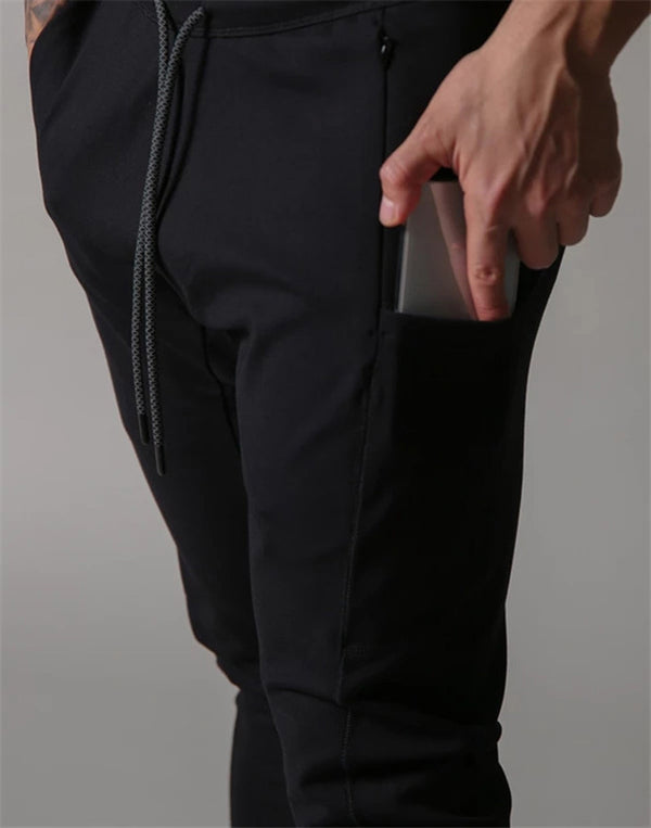 ONVTTO - Men's Running Cotton Slim Fit Jogger Pants with Zipper Casual Sweatpants