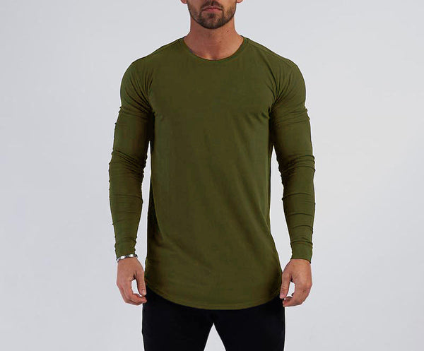 ONVTTO - Men's Slim-Fit Breathable Cotton Long Sleeve Sportswear