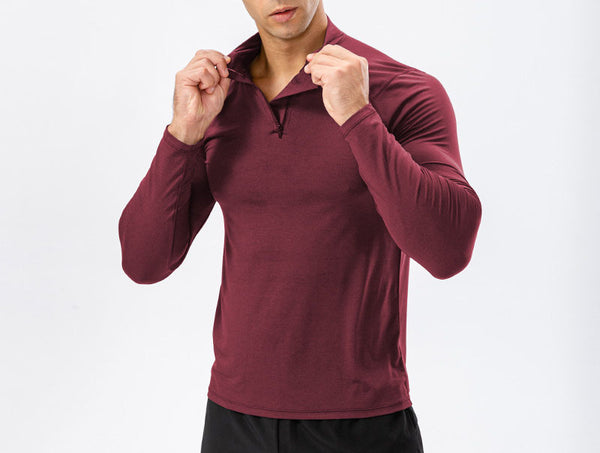 ONVTTO - Men's 1/4 zip fitness quick-dry running training top