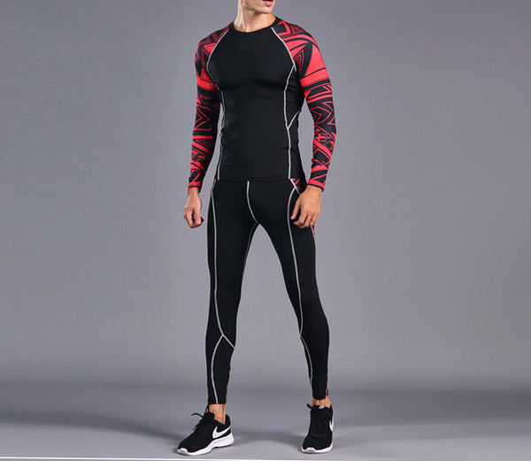 Onvtto - Fighting Men's Compression Sportswear long set 2pcs