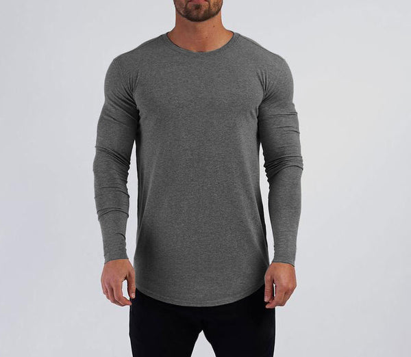 ONVTTO - Men's Slim-Fit Breathable Cotton Long Sleeve Sportswear