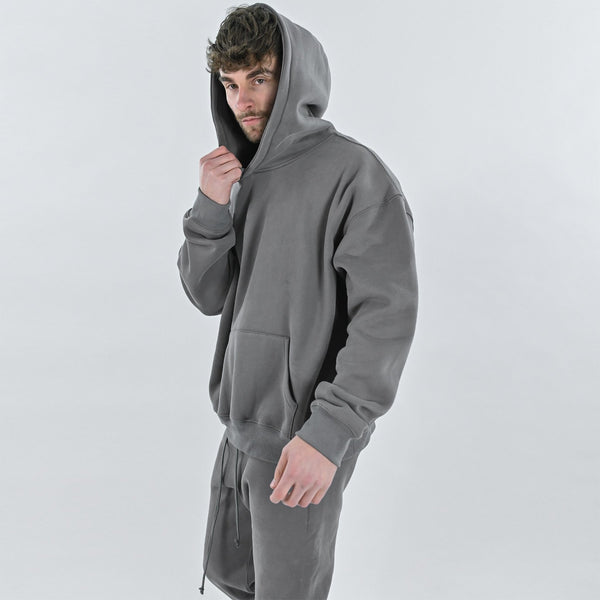 ONVTTO - Men's Casual Sports Fleece-lined Solid Color Two-Piece Set