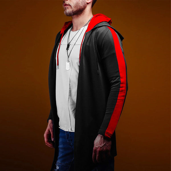 ONVTTO - Men's Side Pocket Casual Zip-Up Hoodie Sweater