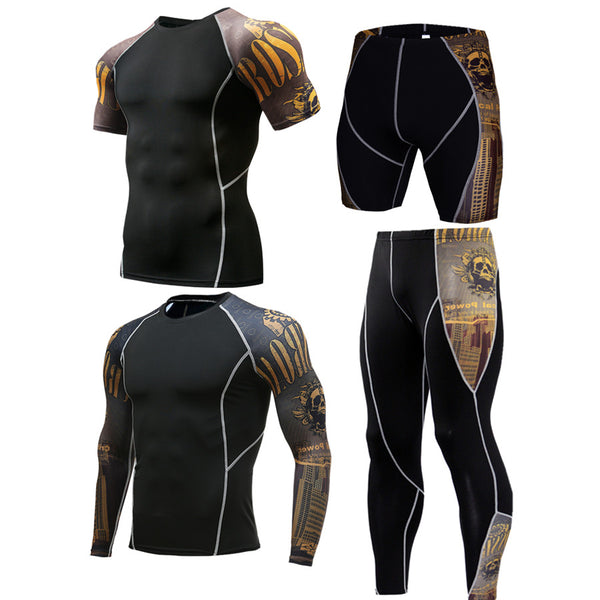 Onvtto - "Fighting" Men's Compression Sportswear 4 pcs