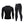 Onvtto - 2 pcs  Long Cool Dry Compression Wear Sweatsuit Set Sportswear Baselayer Top Bottoms