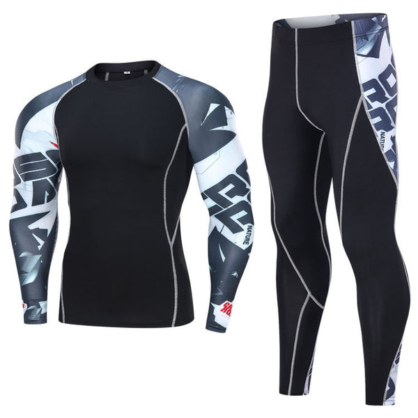 Onvtto - Fighting Men's Compression Sportswear long set 2pcs