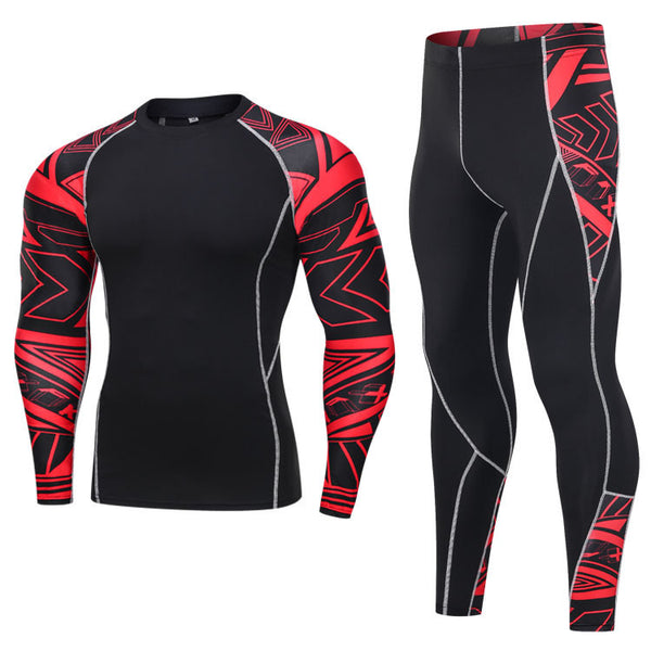 Onvtto - Fighting Men's Compression Sportswear long set 2pcs