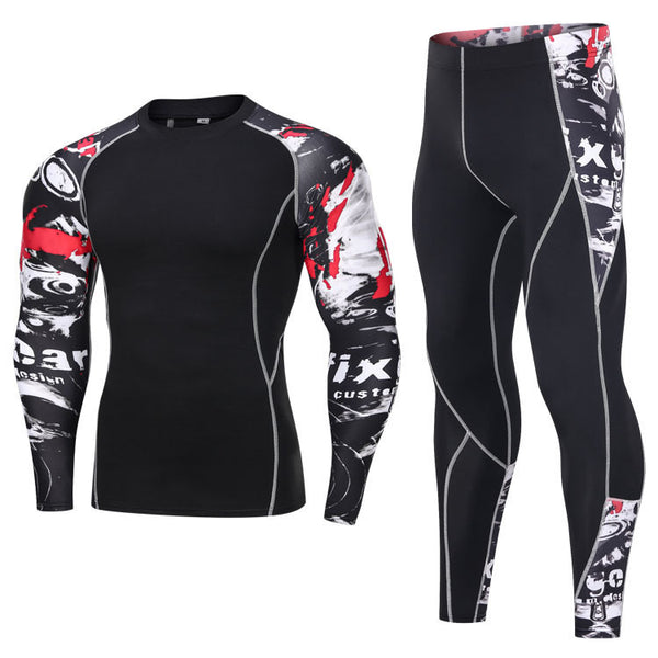 Onvtto - Fighting Men's Compression Sportswear long set 2pcs